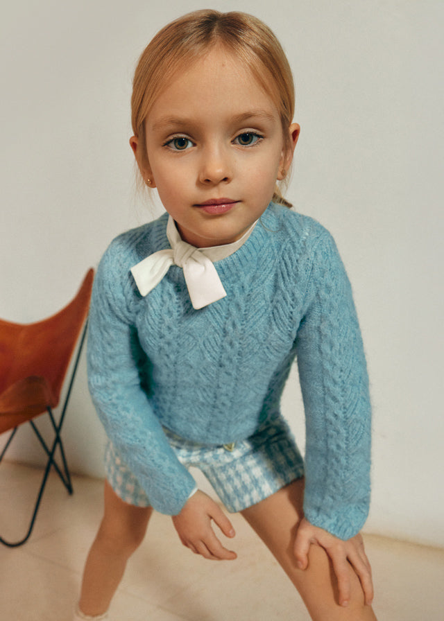 Jersey gola alta tricot - Abel & Lula - A&L Mini Menina - AW25-5829
