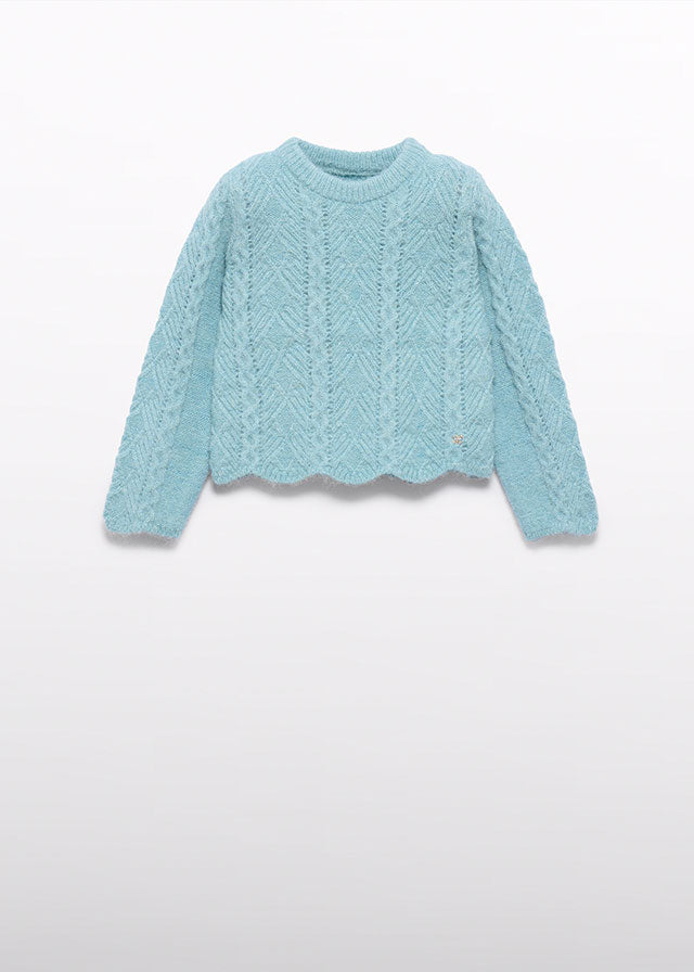 Jersey gola alta tricot - Abel & Lula - A&L Mini Menina - AW25-5829