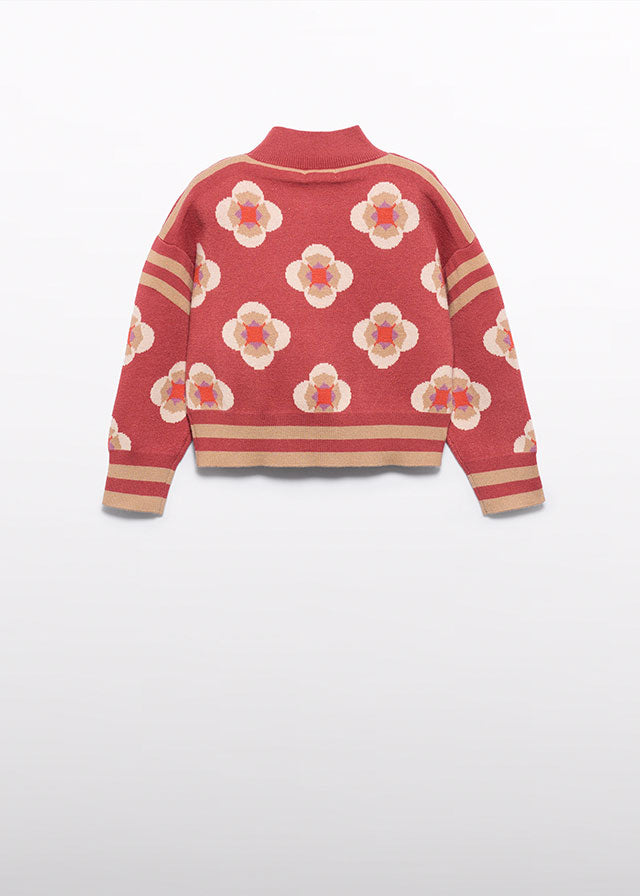 Jersey jacquard geometrico - Abel & Lula - A&L Mini Menina - AW25-5832