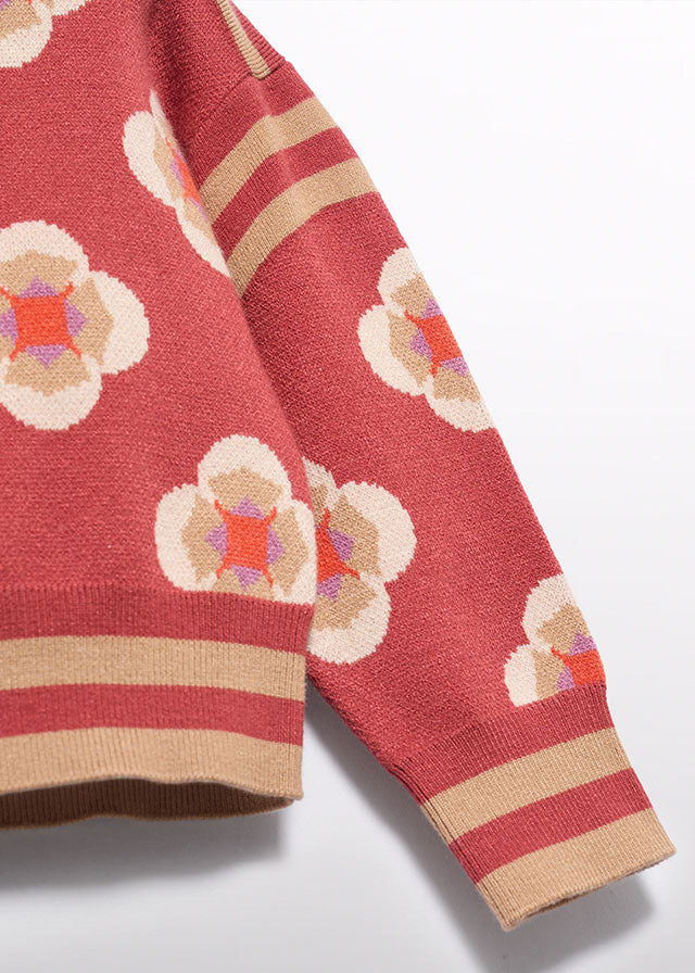 Jersey jacquard geometrico - Abel & Lula - A&L Mini Menina - AW25-5832