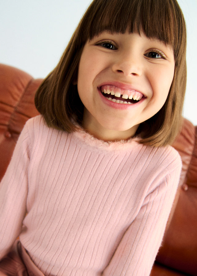 Camisola tricô combinada - Abel & Lula - A&L Mini Menina - AW25-5835