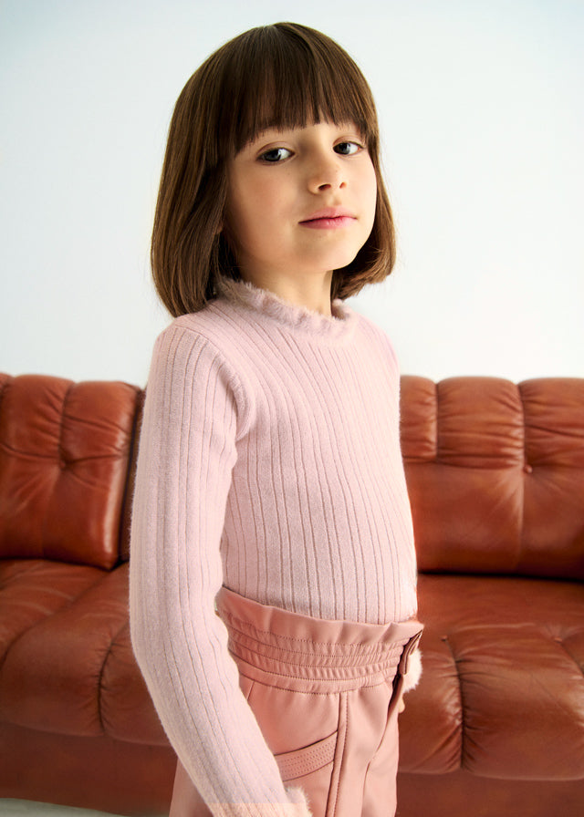 Camisola tricô combinada - Abel & Lula - A&L Mini Menina - AW25-5835