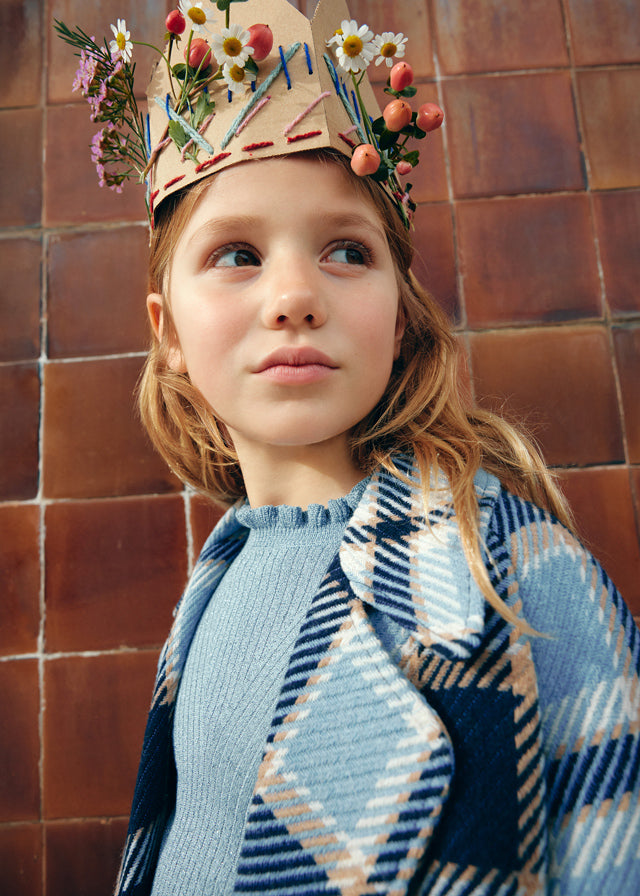 Casaco xadrez - Abel & Lula - A&L Mini Menina - AW25-5845