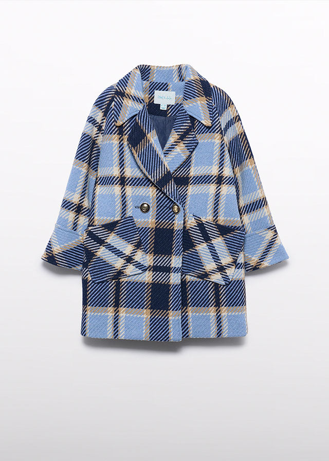 Casaco xadrez - Abel & Lula - A&L Mini Menina - AW25-5845