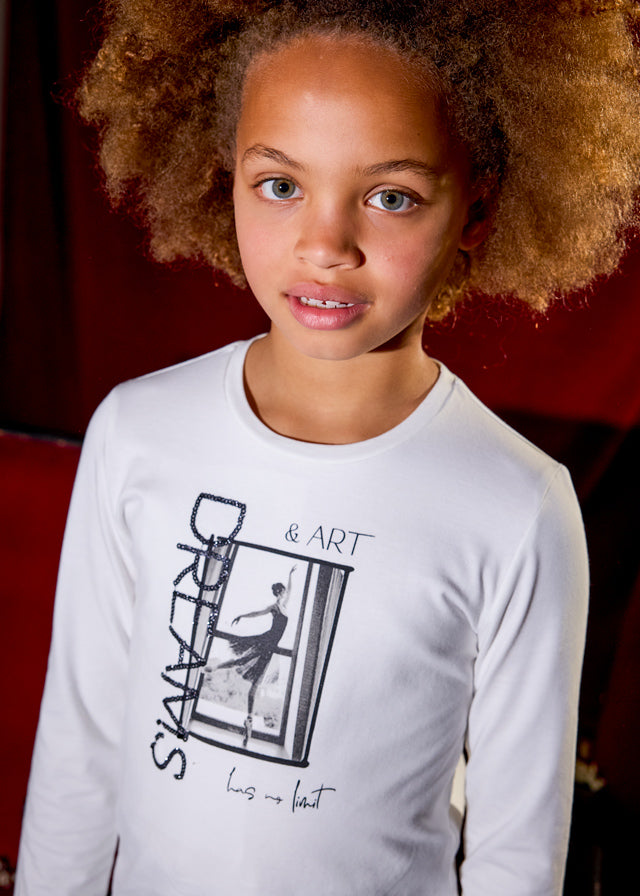 Camiseta m/comp. bordada - mayoral - Menina - AW25-7017