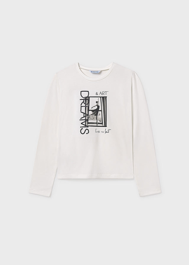 Camiseta m/comp. bordada - mayoral - Menina - AW25-7017