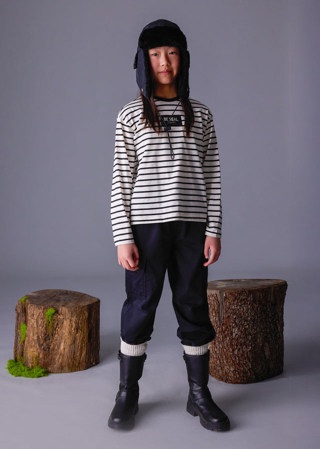 Camisola riscas oversize - mayoral - Menina - AW25-7027