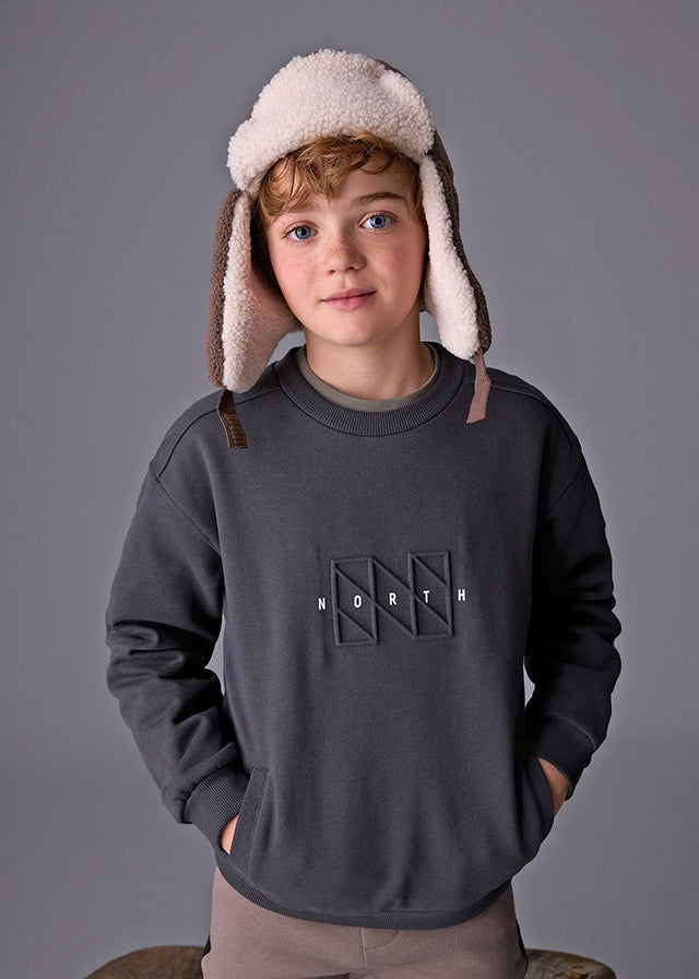 Sweat embossed s/carapuço - mayoral - Menino - AW25-7405