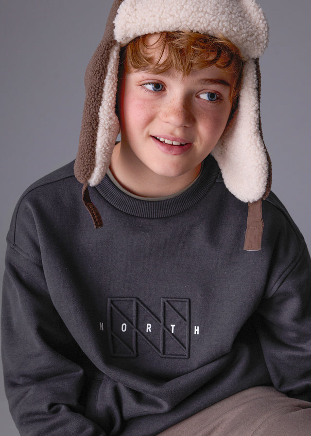 Sweat embossed s/carapuço - mayoral - Menino - AW25-7405