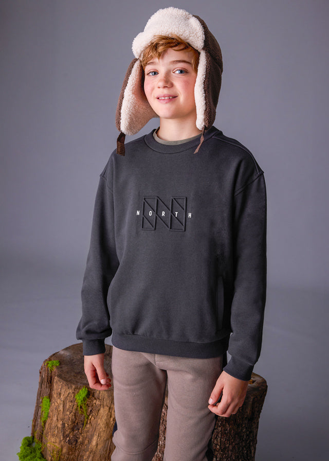 Sweat embossed s/carapuço - mayoral - Menino - AW25-7405
