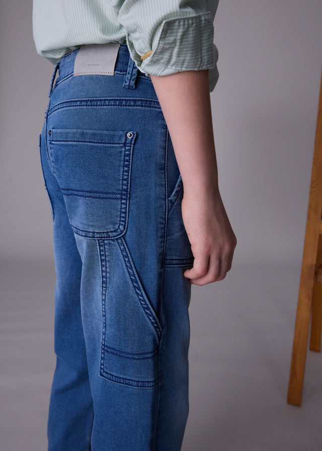 Calça soft denim worker - mayoral - Menino - AW25-7558
