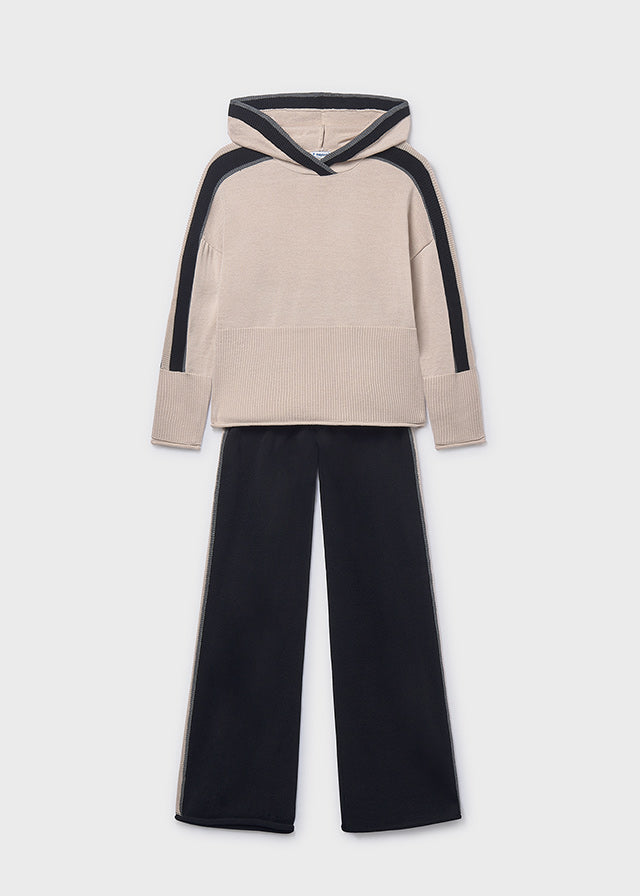 Conj.calça tricô capuz - mayoral - Menina - AW25-7585