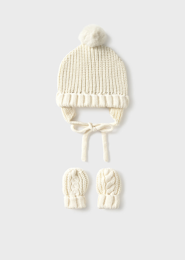 Conj. gorro/luvas tricot - mayoral - New Born menino - AW25-9929