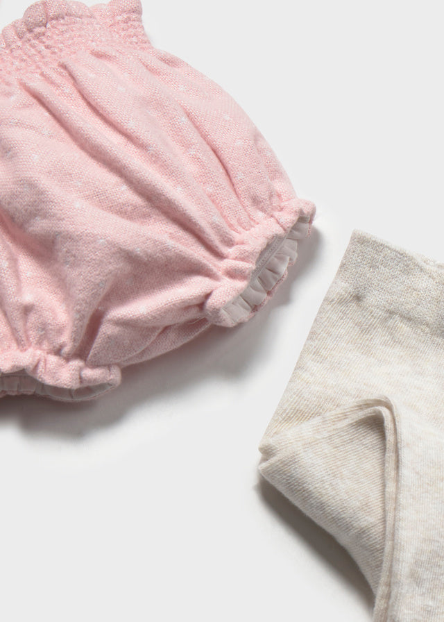 Conj.short 3 peças - Rosa b vig