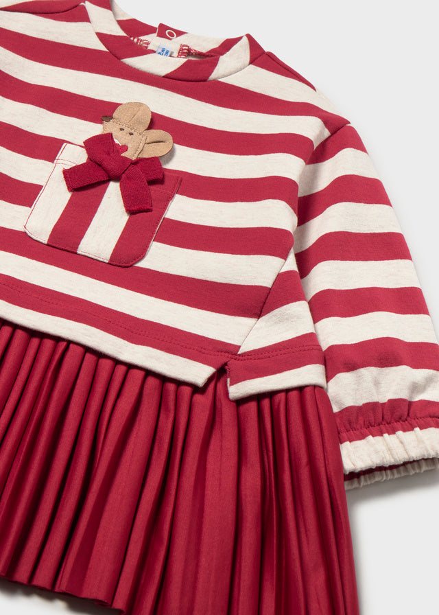 Vestido combinado felpa - Rooibos