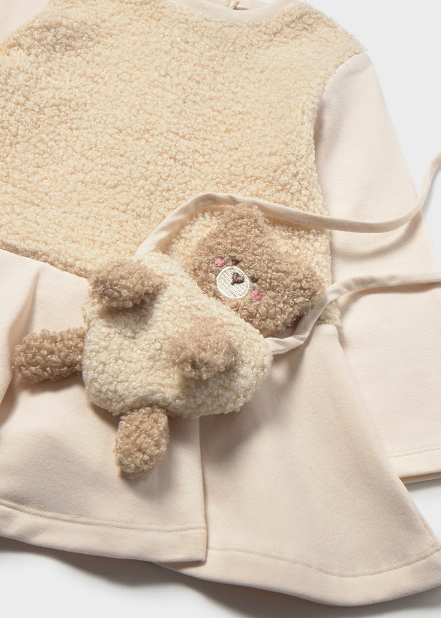 Vestido comb. c/bolsa ursinho - Tofu