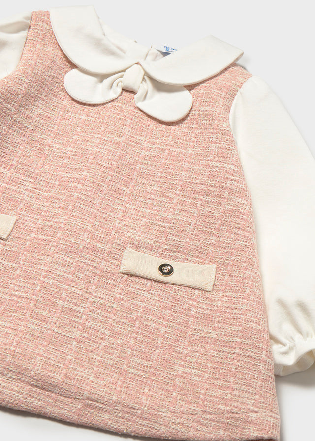Vestido comb. ponto tweed - Petisui