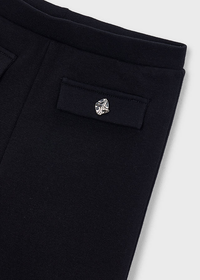 Leggings felpa flare - Preto