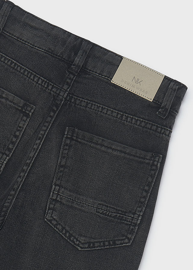 Calça denim wide fit - Preto