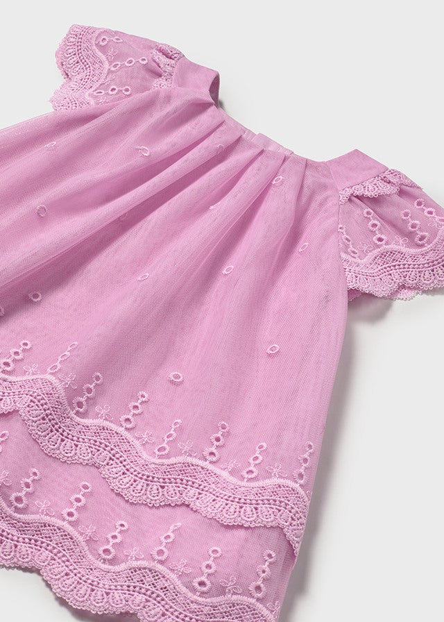 Vestido tul bordado - mayoral - Baby menina - SS25-1910