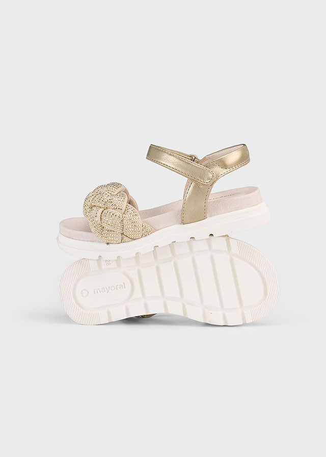 Sandália trança brilhos - mayoral - Sapatos Mini Menina - SS25-43635