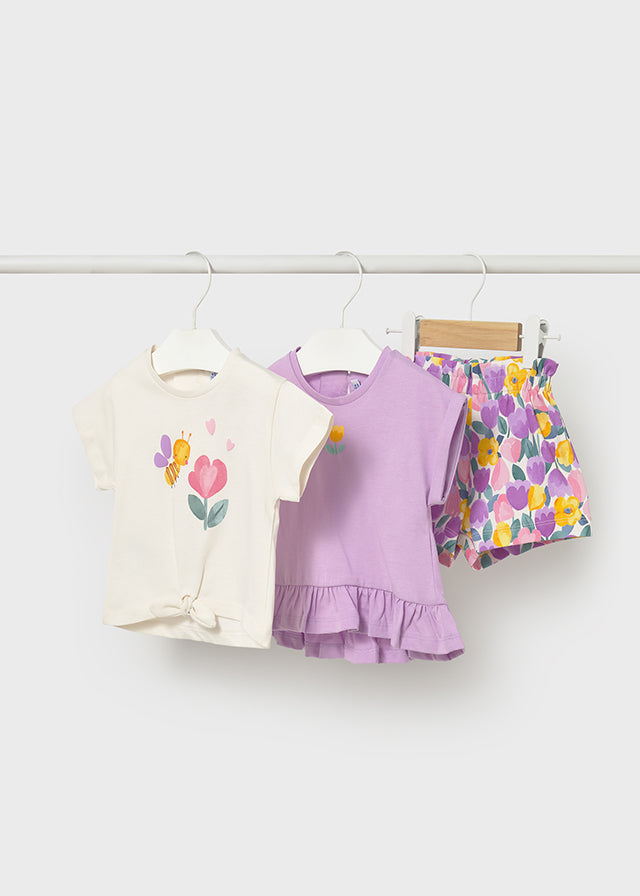 Conj.short 3 peças - mayoral - Baby menina - SS26-1206