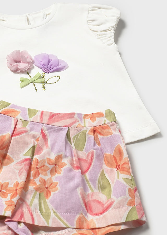 Conj.bermuda estampada - mayoral - Baby menina - SS26-1213