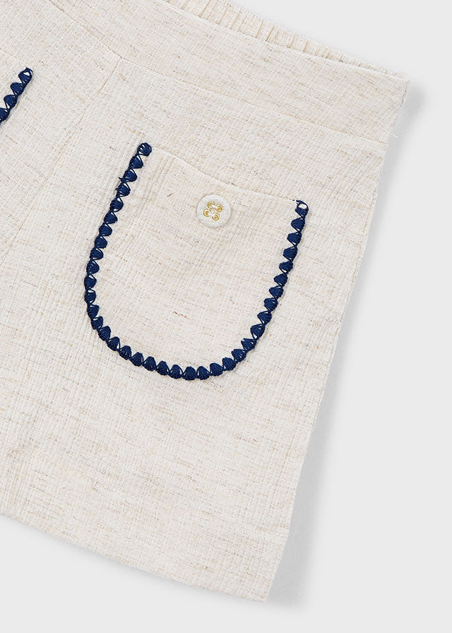Calção bolsos - mayoral - Mini Menina - SS26-3219