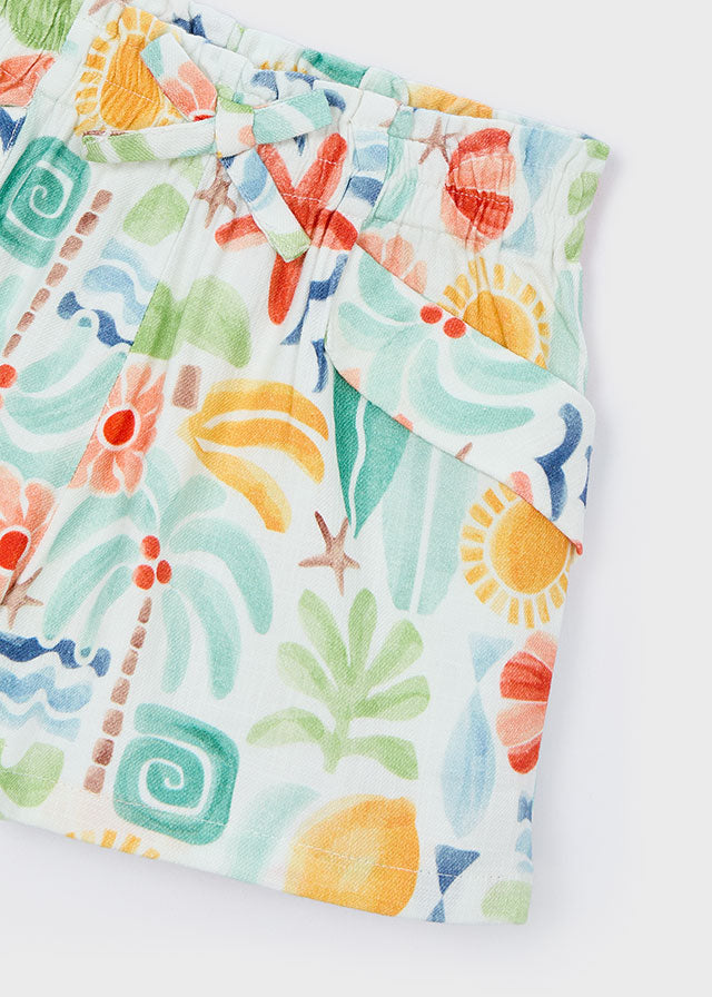 Calção estampado - mayoral - Mini Menina - SS26-3221
