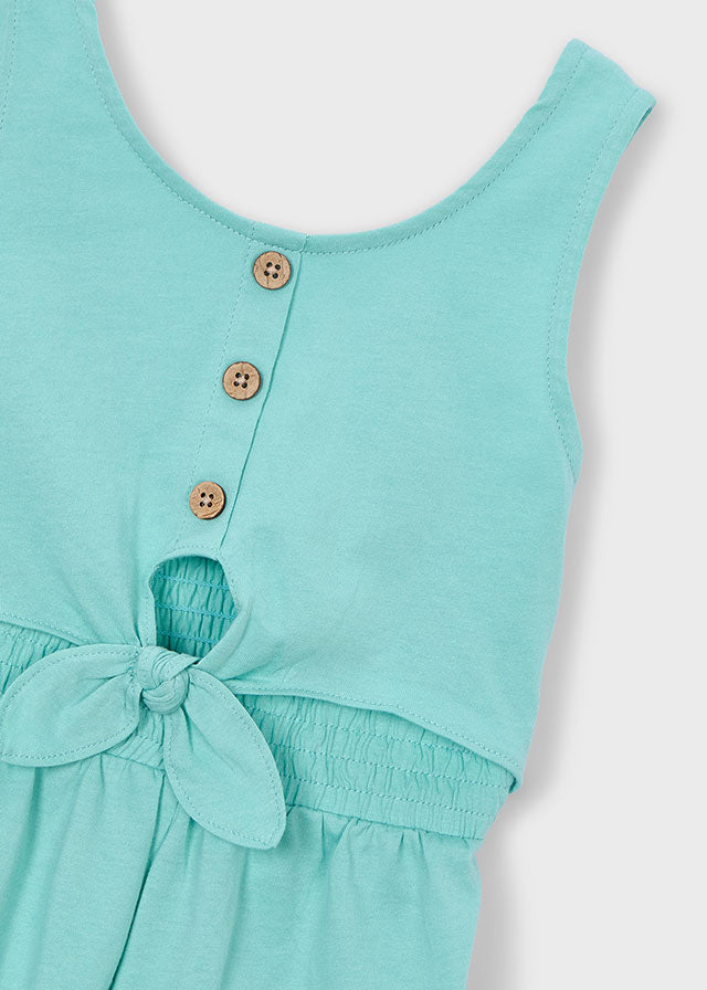 Macacão curto algodão cortado - mayoral - Mini Menina - SS26-3889