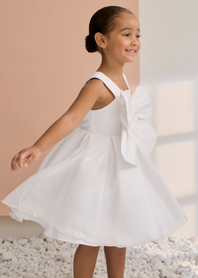 Vestido flor organza - Abel & Lula - A&L Mini Menina - SS26-5049