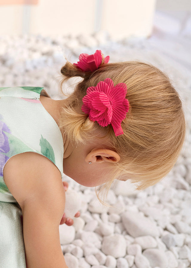Set ganchos cabelo flor tule - Abel & Lula - A&L Mini Menina - SS26-5467