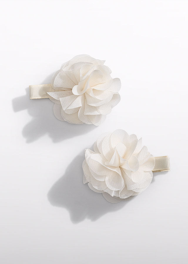 Set ganchos cabelo flor gasa - Abel & Lula - A&L Mini Menina - SS26-5470
