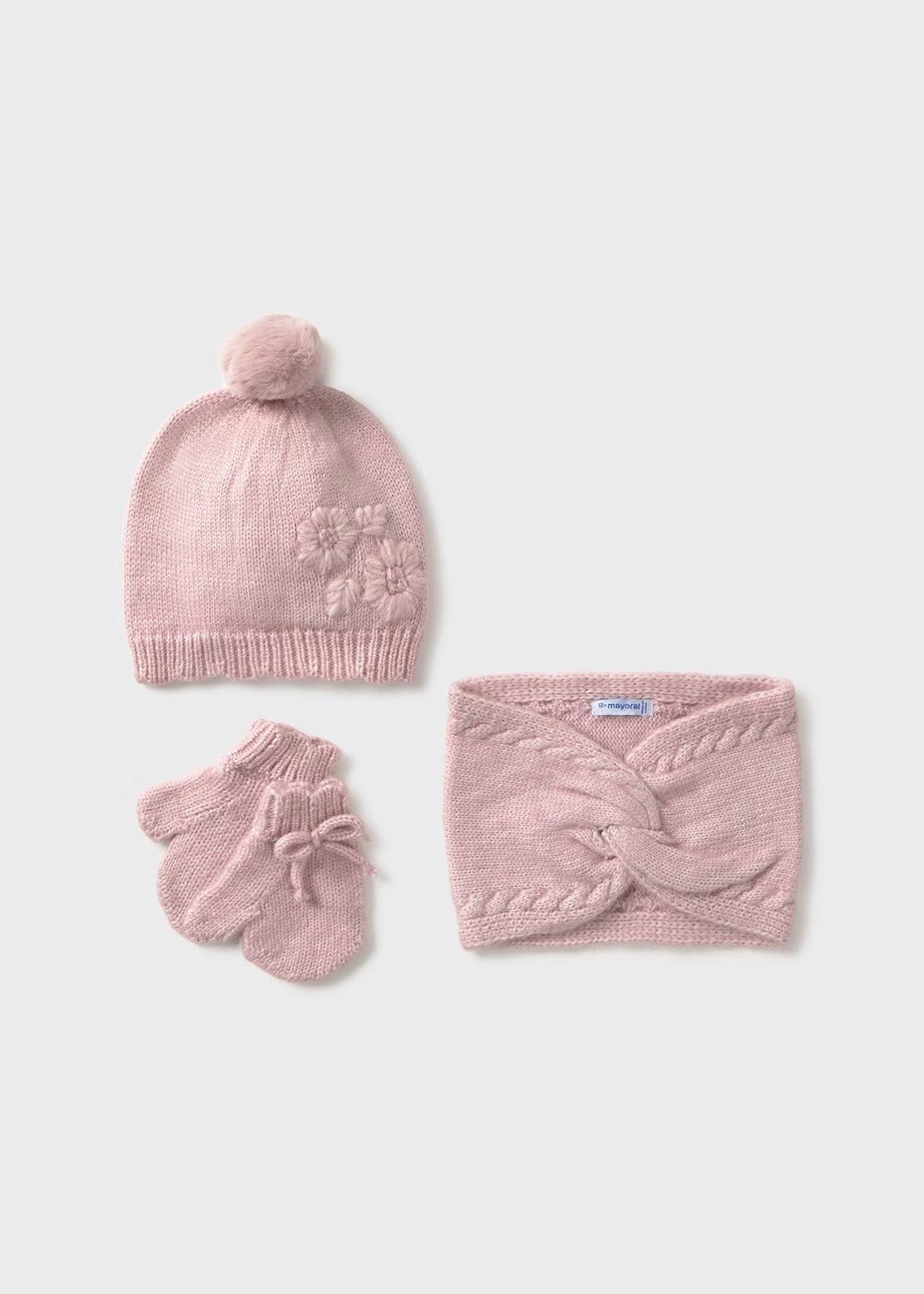 Conj. gorro gola e luvas - mayoral - Baby menina - AW25-10019
