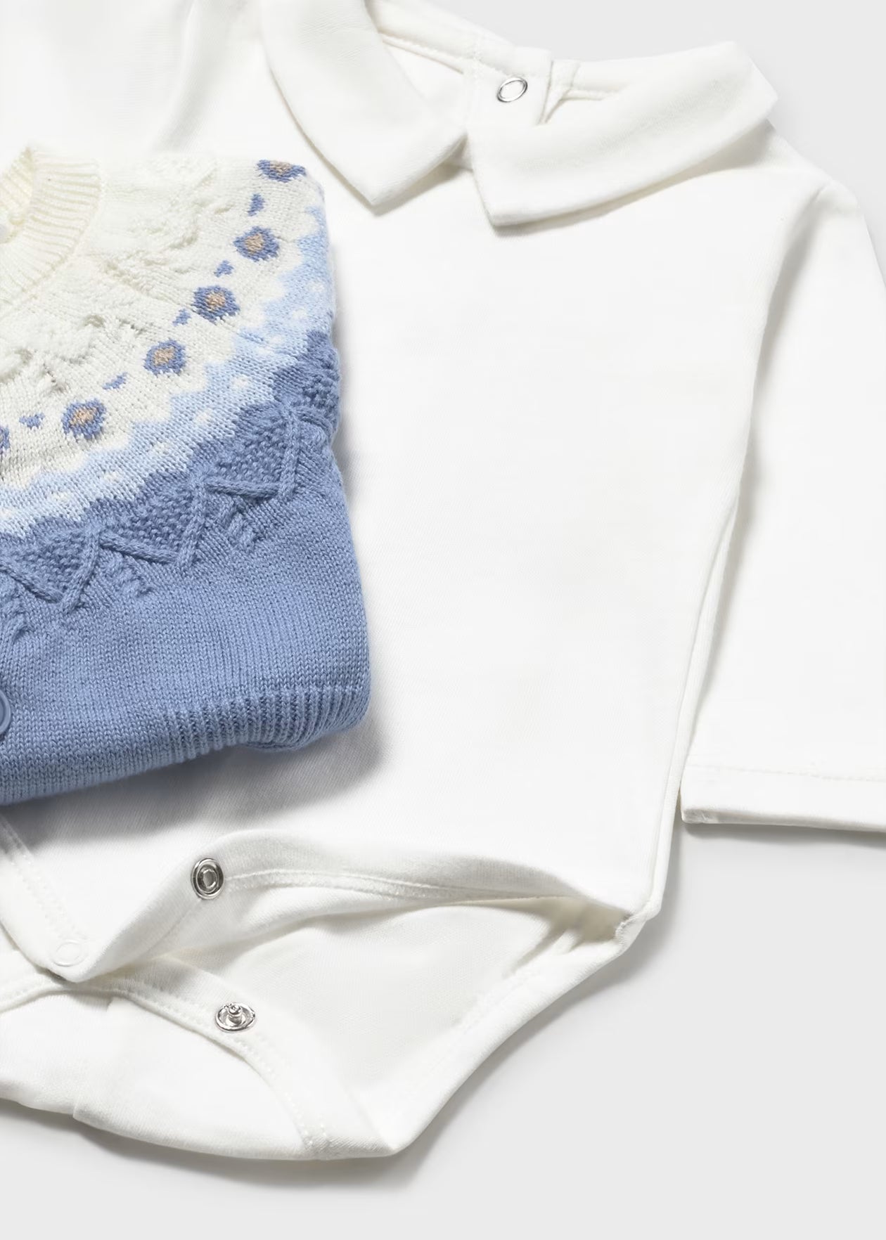 Conj. calça 3 peças tricô - mayoral - New Born menino - AW25-2570