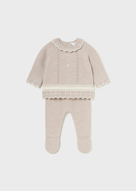 Conj.polaina tricot - mayoral - New Born menina - AW24-2501