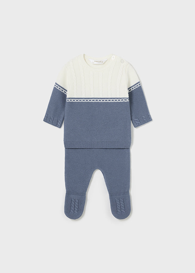 Conj.polaina tricot - mayoral - New Born menino - AW24-2509