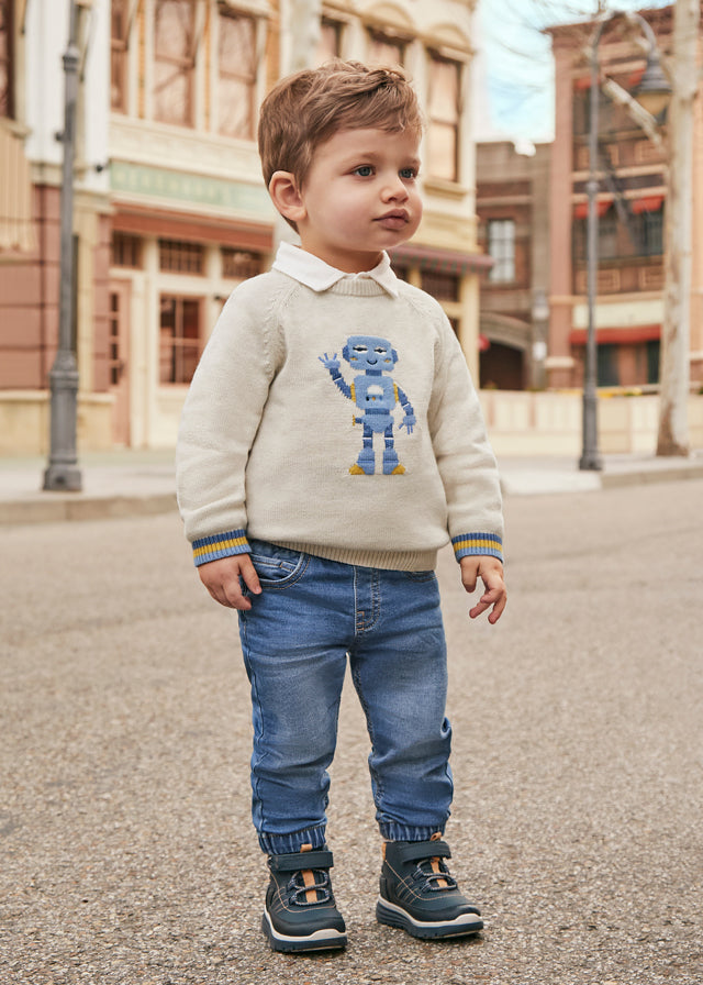 Calça jogger soft denim - mayoral - Baby menino - AW24-2534