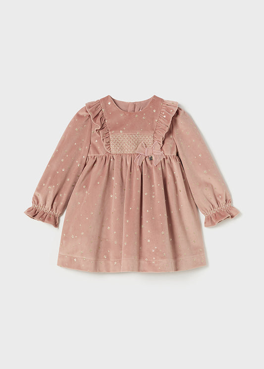 Vestido terciopêlo - mayoral - Baby menina - AW24-2904