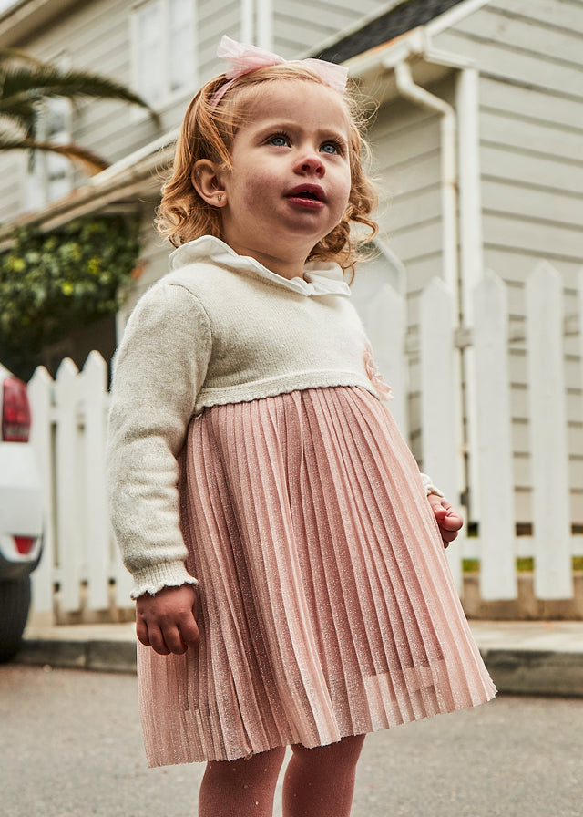 Vestido combinado tricot - mayoral - Baby menina - AW24-2906