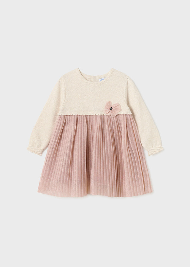 Vestido combinado tricot - mayoral - Baby menina - AW24-2906