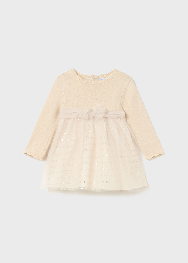 Vestido combinado tricot - mayoral - Baby menina - AW24-2909