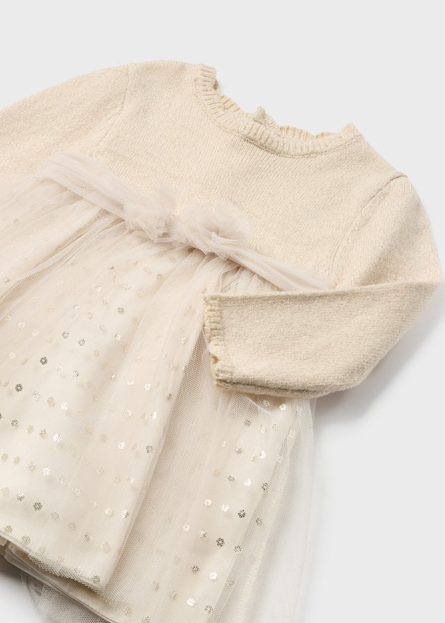 Vestido combinado tricot - mayoral - Baby menina - AW24-2909