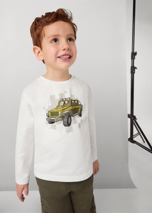 Camiseta m/comp. carro - mayoral - Mini Menino - AW24-4052