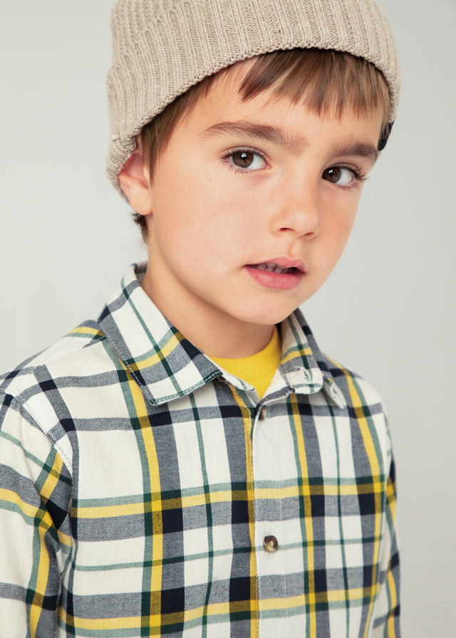 Camisa m/comp.xadrez - mayoral - Mini Menino - AW24-4115