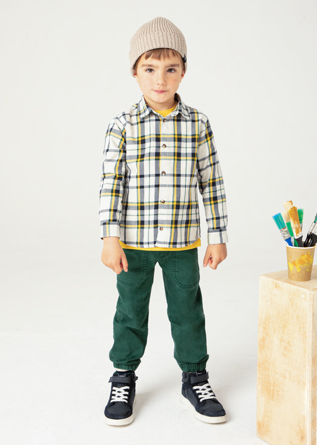 Camisa m/comp.xadrez - mayoral - Mini Menino - AW24-4115