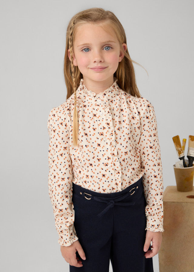 Blusa viella estampada - mayoral - Mini Menina - AW24-4117