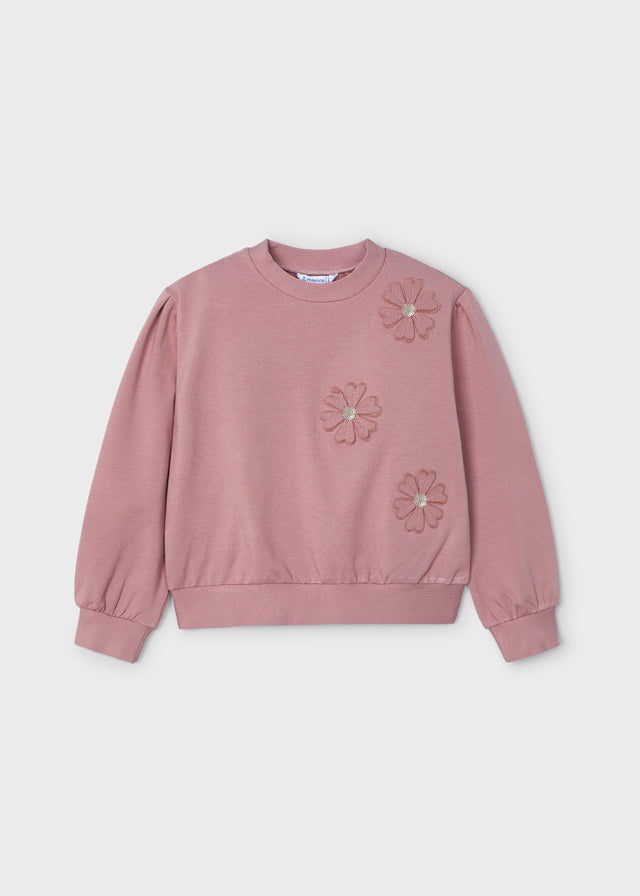 Sweat aplicação flor - mayoral - Mini Menina - AW24-4478