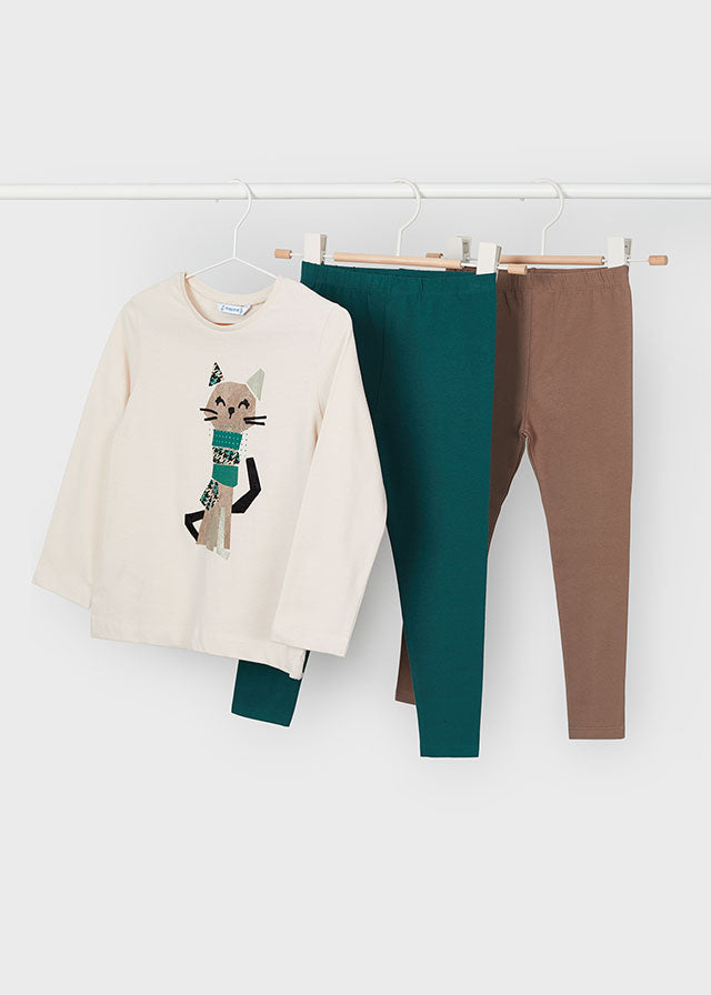 Conj. leggings 2 calças - mayoral - Mini Menina - AW24-4711