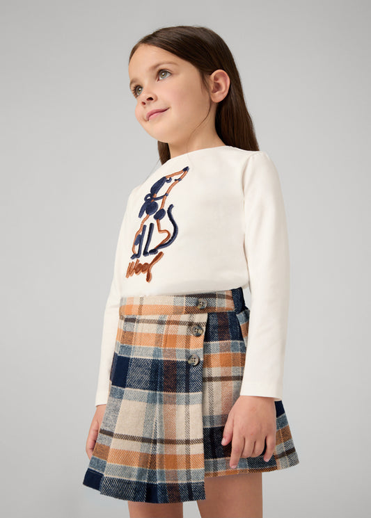 Saia calça xadrez - mayoral - Mini Menina - AW24-4909